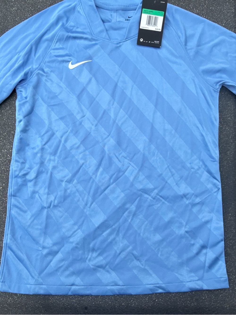 Nike Youth Light Blue Short-Sleeve Performance Jersey